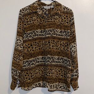 Vintage Alfred Dunner Animal Print Blouse